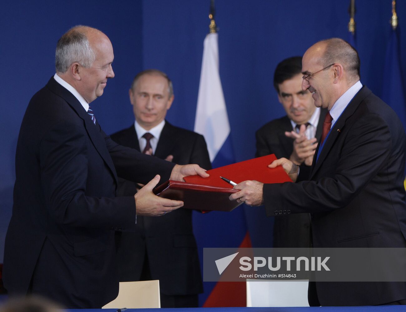 Russian Prime Minister Vladimir Putin pays visit to Paris