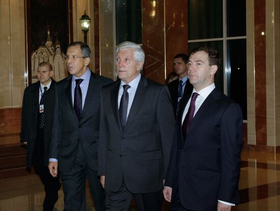 Russian president visits Russian embassy in Minsk