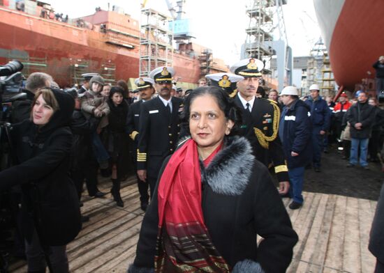 Ceremony to launch frigate Teg (Saber) in Kaliningrad