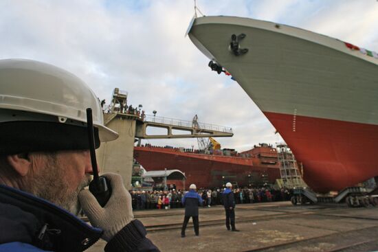 Ceremony to launch frigate Teg (Saber) in Kaliningrad