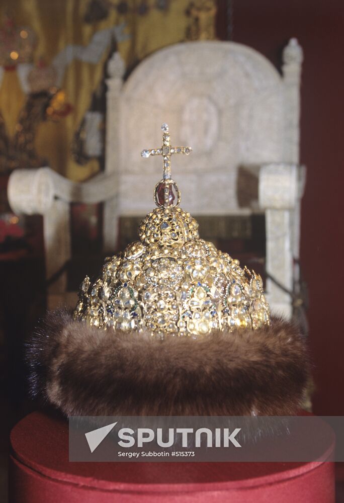 Tsar headdress and Ivan the Terrible's throne
