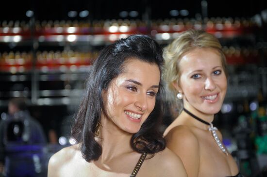 Tina Kandelaki and Ksenia Sobchak attend birthday party