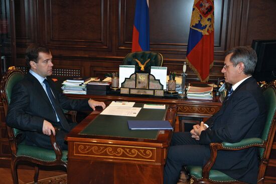 Dmitry Medvedev and Alexander Zhilkin