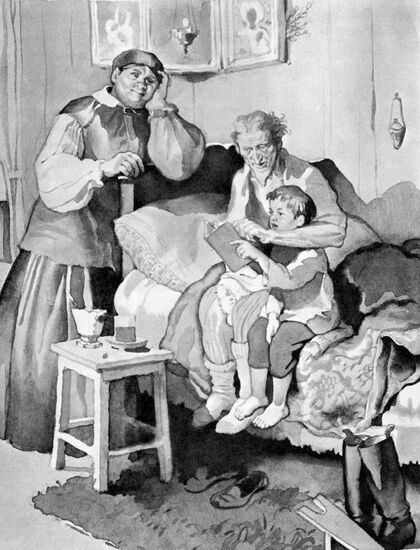 Illustration for Maxim Gorky's book "Childhood"