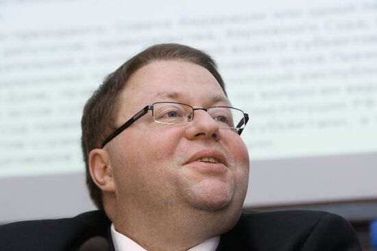 Anton Ivanov attends press conference at RIA Novosti