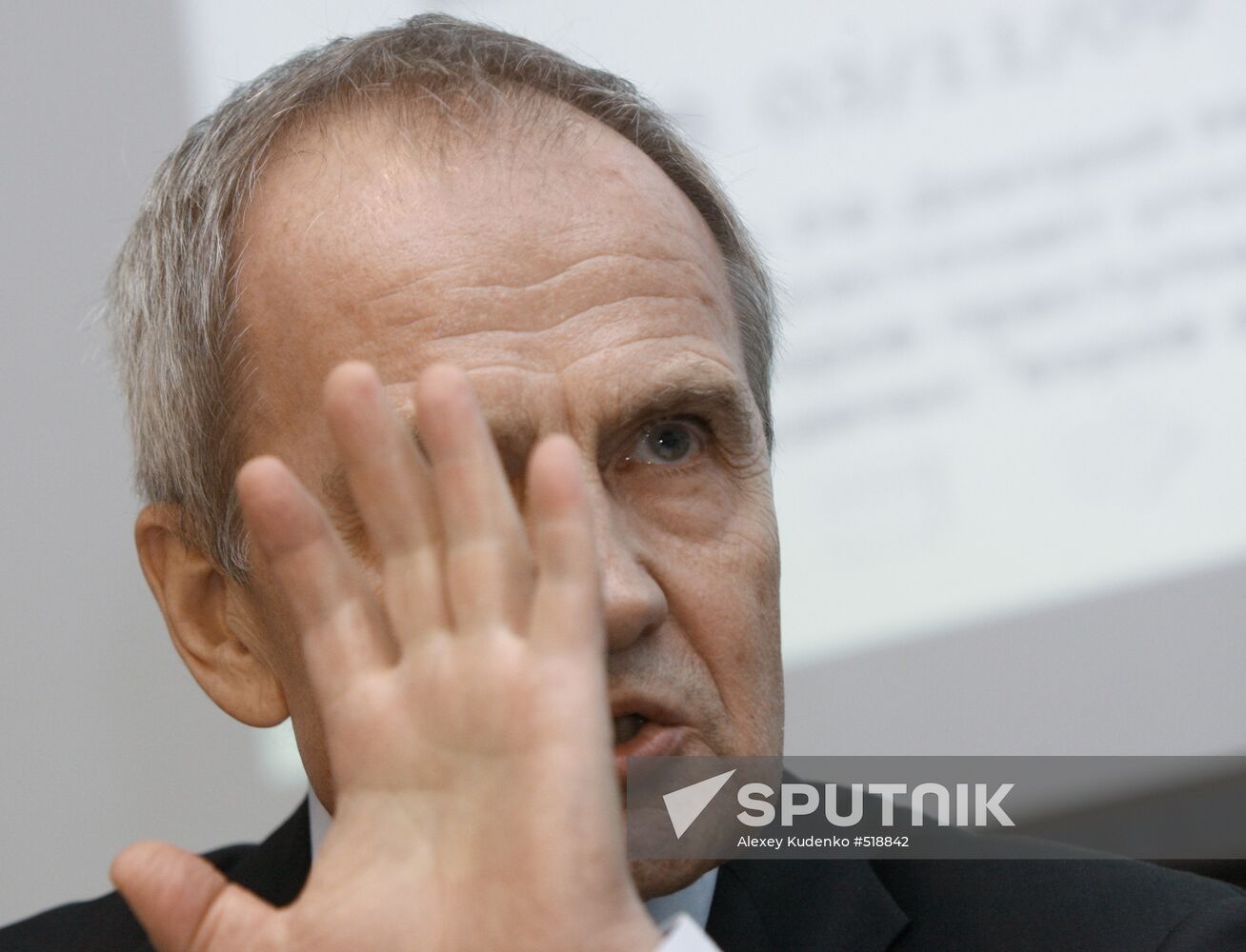Valery Zorkin attends press conference at RIA Novosti