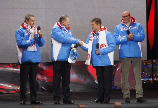Jean-Claude Killy, Jacques Rogge and Dmitry Kozak
