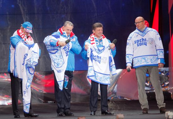 Jean-Claude Killy, Jacques Rogge and Dmitry Kozak