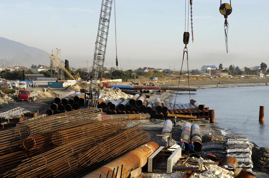 Mzymta Cargo Port under construction in Imereti Valley