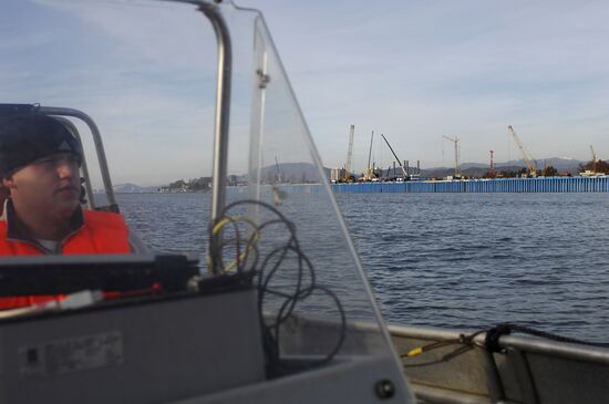 Mzymta Cargo Port under construction in Imereti Valley