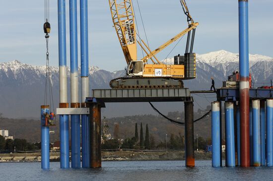 Mzymta Cargo Port under construction in Imereti Valley
