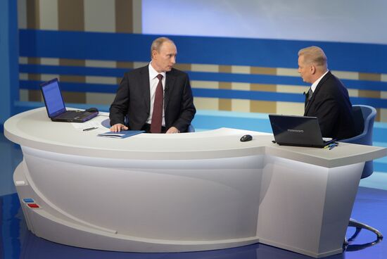 Televised live call-in show with Vladimir Putin