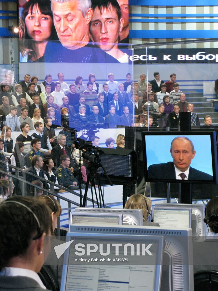 Televised live call-in show with Vladimir Putin