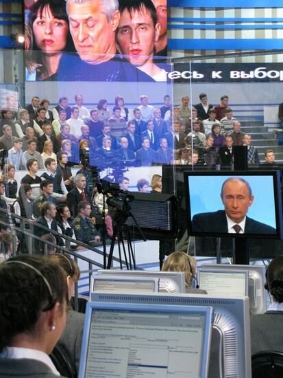 Televised live call-in show with Vladimir Putin