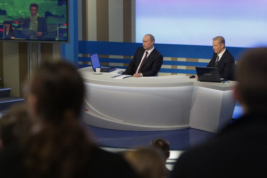 Televised live call-in show with Vladimir Putin