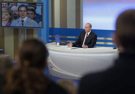 Televised live call-in show with Vladimir Putin