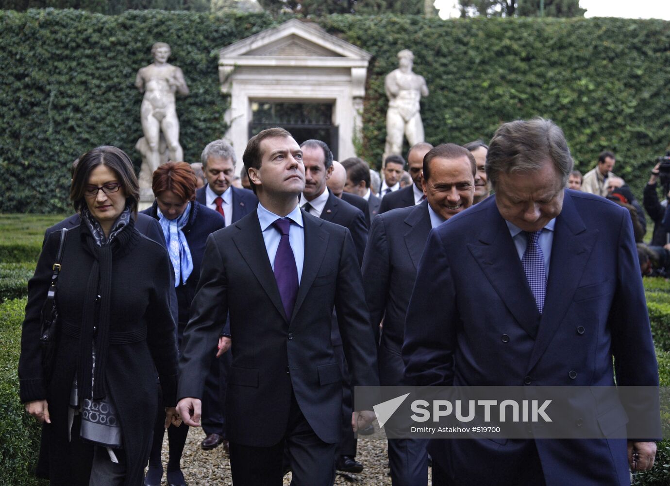 Dmitry Mmedvedev attends photography session in Rome
