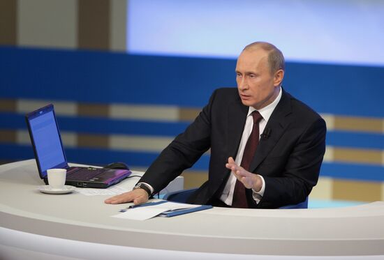 Televised live call-in show with Vladimir Putin