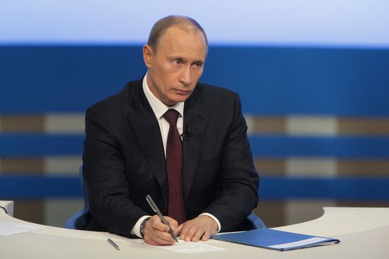 Televised live call-in show with Vladimir Putin