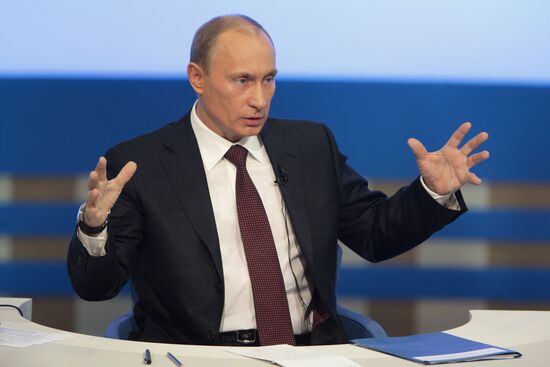 Televised live call-in show with Vladimir Putin