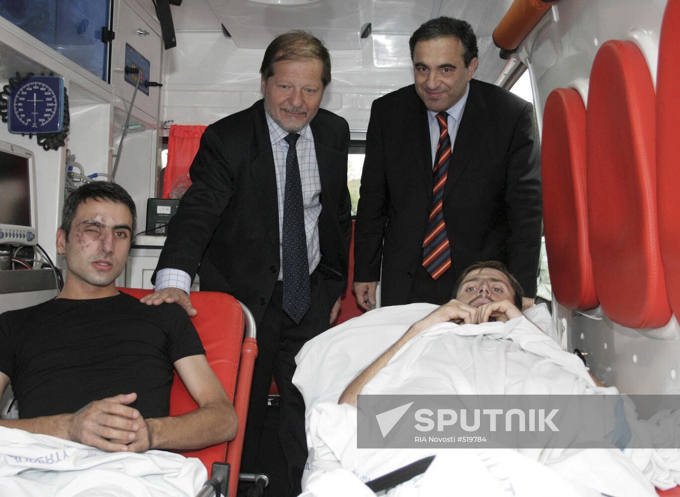 Wounded soldiers in Tbilisi hospital