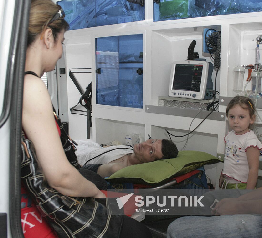 Wounded soldiers in Tbilisi hospital