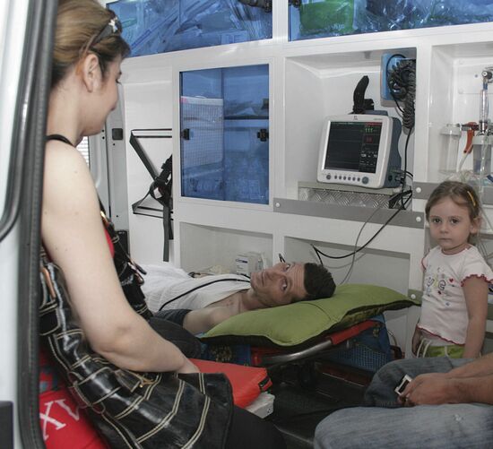 Wounded soldiers in Tbilisi hospital