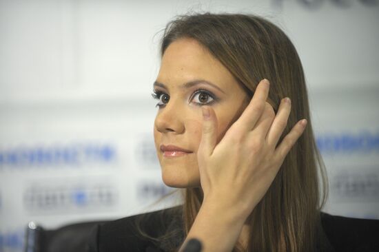 Press conference given by Kira Plastinina