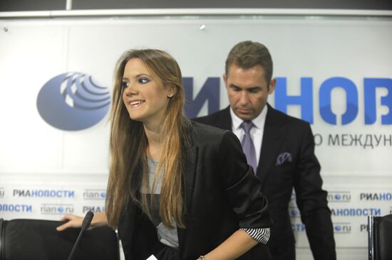 Press conference given by Kira Plastinina