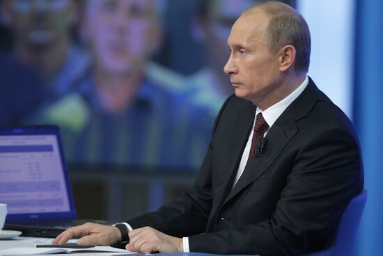 Televised live call-in show with Vladimir Putin