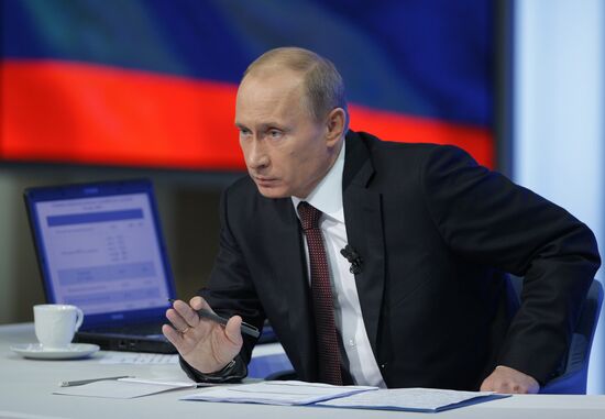 Televised live call-in show with Vladimir Putin