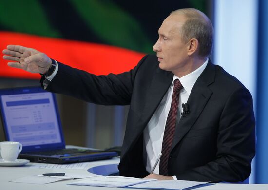 Televised live call-in show with Vladimir Putin