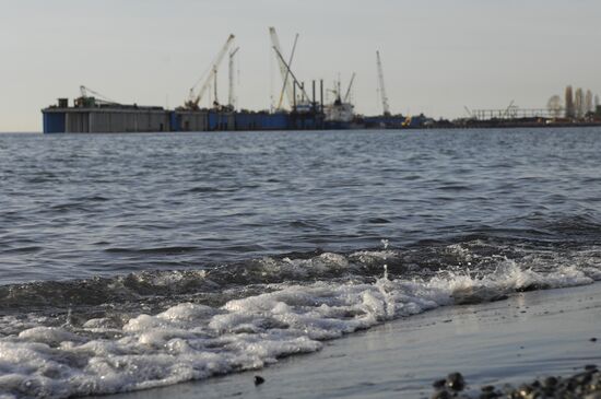 Cargo port in Sochi