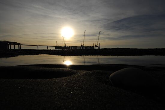 Cargo port in Sochi