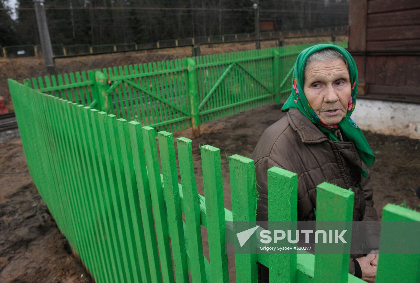 Pensioner Yelena Golubeva had a new fence installed