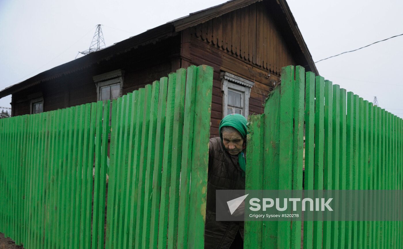 Pensioner Yelena Golubeva had a new fence installed