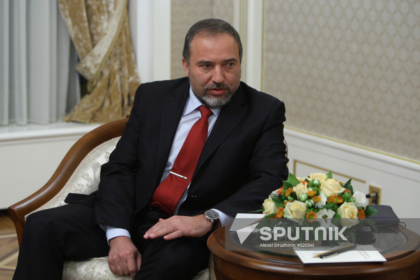 Vladimir Putin meets Avigdor Liberman