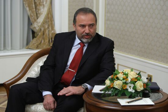 Vladimir Putin meets Avigdor Liberman