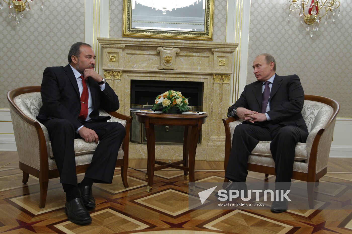 Vladimir Putin meets Avigdor Liberman