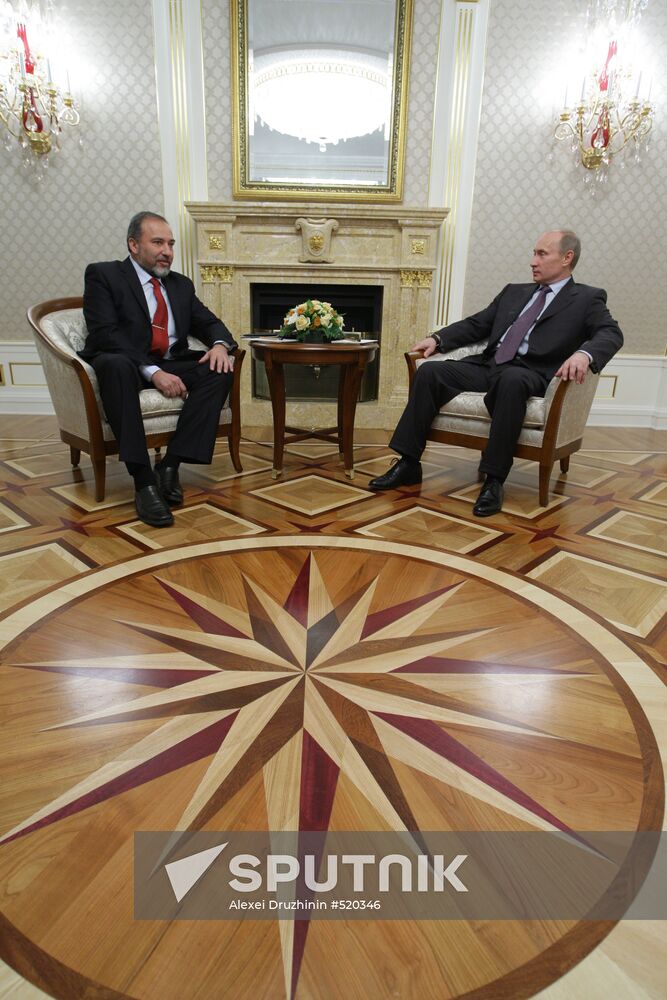 Vladimir Putin meets Avigdor Liberman