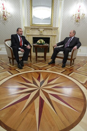 Vladimir Putin meets Avigdor Liberman