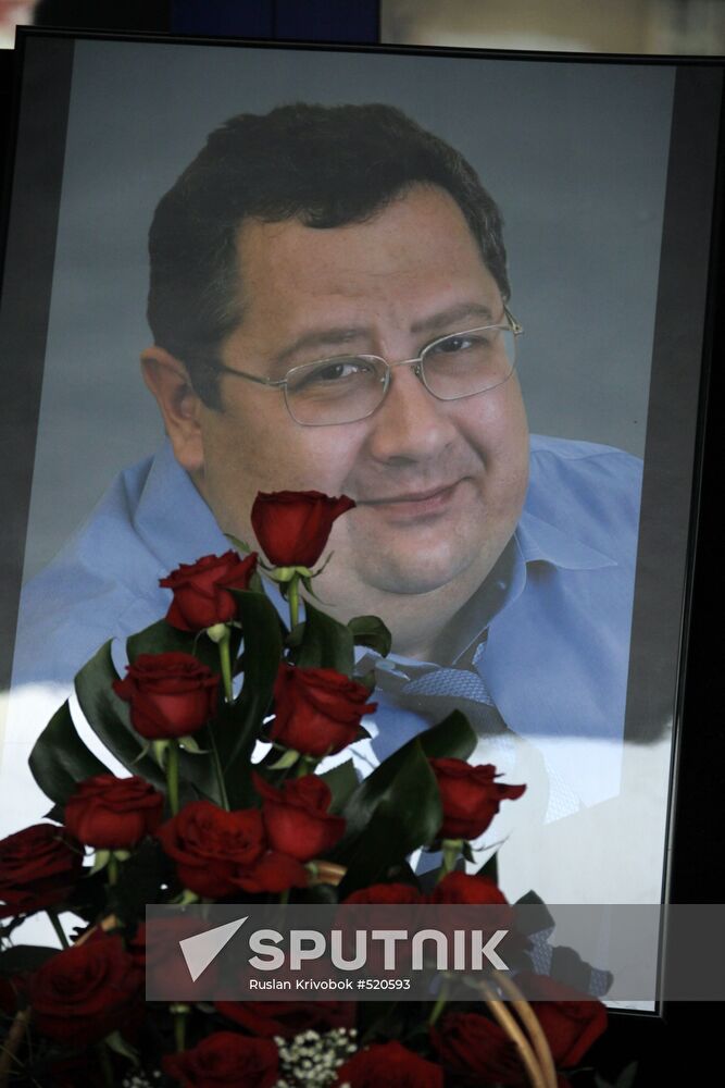 Paying last respects to ProfMedia President Alexander Varin