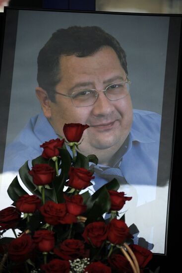 Paying last respects to ProfMedia President Alexander Varin