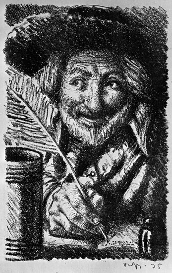 Illustration for Romain Rolland's novel "Colas Breugnon"