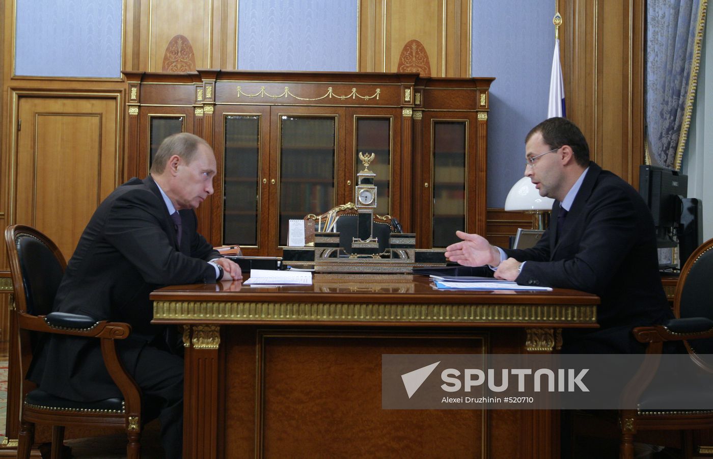 Vladimir Putin meets with Roman Kopin