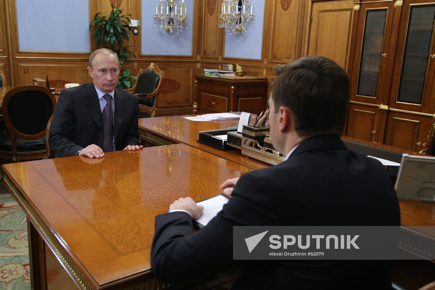 Vladimir Putin meets with Aleksei Mordashov