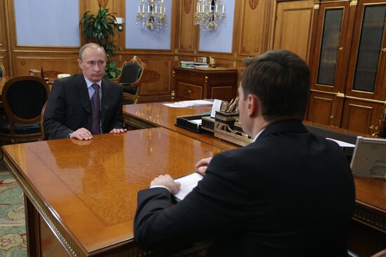 Vladimir Putin meets with Aleksei Mordashov