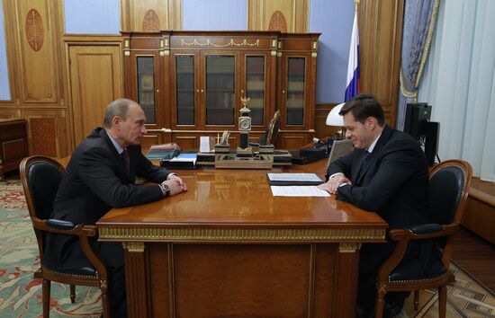 Vladimir Putin meets with Aleksei Mordashov