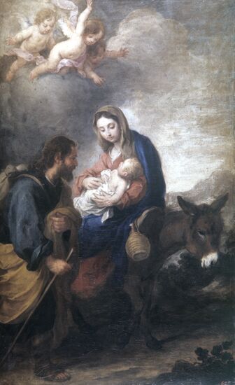 Flight into Egypt by B.Murillo