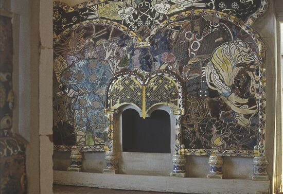 Tile fireplace "Mikula Selyaninovich and Volga"